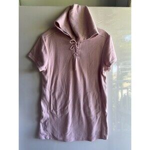 NWOT UGG WOMEN'S DRESS LARGE L TERRY LACE UP FRONT HOODED SHEATH SHORT